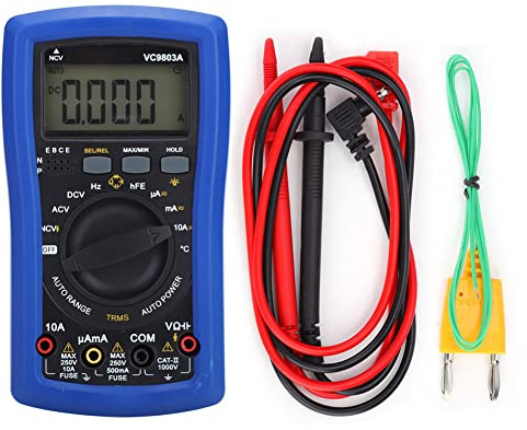 Multimeter, VC9803A Digital AC DC -Spannungsstrom -Messgerät Automatischer Bereich RRUE RMS Multimeter, ElectricCircuittestingDevice