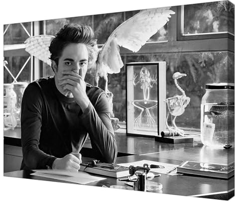 Quarut Gerahmter lustiger Badezimmer-Wandkunst, Filmposter Edward Smell Stinky Face für Badezimmer, Wanddekoration, Humor, Filmszene mit WC-Geruch, Schwarz-Weiß-Bild, Leinwanddruck