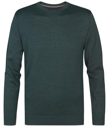 Petrol Industries Maglione da uomo, scollo rotondo, vestibilità normale, maglione a maglia fine, abbigliamento da uomo, Bottiglia, L