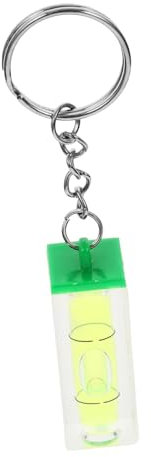 Tofficu Small Bubble Level Keychain Spirit Pocket Level Pendant Key Ring for Camping and Car Keys Hanging Ornament Random Color