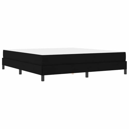 vidaXL Boxspringbett mit Matratze Schwarz 180 x 200 cm Stoff
