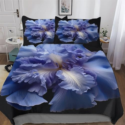 LLLBBB Blume 3D Print Bettwäsche Bettbezug Microfaser Deckenbezug 2teilig Mit Kissenbezug Erwachsene Teenager Kinder Bettbezüge Single(135x200cm)