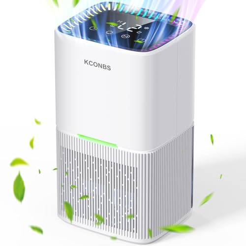 Deshumidificador 1800ML, Deshumidificadores de Humedad Eléctrico, Deshumidificador con Pantalla LED y Luces de 7 Colores, Apagado Automático, Temporizador de 24H,615 ml/día, para Baños y Dormitorio