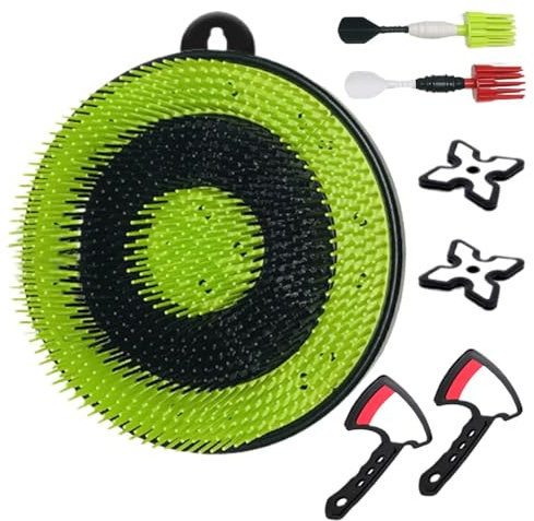 Gioco Lancio della Scure - PVC 30x30x6.5cm | Bersaglio Attività Abilità Famiglia | Asce Morbide Destrezza Kit per Picnic Scuola Spiaggia Campeggio Festa Prato Carnevale Giardino