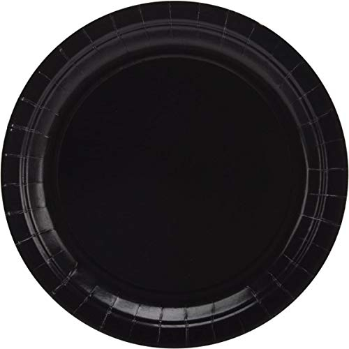 Creative Converting PC47134B - Platos de papel (23 cm, 24 unidades), color negro