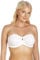 Camille Womens Multiway Strapless Bra - Non Padded & Underwired with Removable Matching & Clear Straps - Cross Back, Strapless, Halter or One Strap White 38E