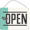 Nostalgic-Art 26901-Open/Closed-Blechschild 15x20 cm, Blech, Mehrfarbig, 15x20cm