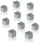 SIGEL GL193 starke SuperDym-Magnete Cube, 10er-Set 1x1x1 cm für Glas-Magnettafeln