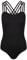 Dance Line Gymnastikanzug/Body/Leotard, 3 Träger, schwarz, Baumwolle, Lycra, für Tanz | Ballett Gr. M (36 ), Schwarz