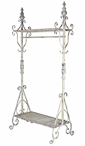 Flurgarderobe Metallständer Kleiderständer Garderobe Kleiderstange Weiss Flurregal neu aja073 Palazzo Exklusiv
