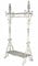 PALAZZO INT Garderobe VILLA SHABBY CHIC Metall Altweiß ca. H198 × B89 × T58 cm Vintage Kleiderständer Landhausstil mit Ablagen & Stange Garderobenständer Flur Shabby Möbel Eisen Standgarderobe