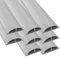 ARLI Kabelkanal Fussboden Kabelbrücke TV Wand 8X 1m halbrund selbstklebend 50 x 12 mm grau Boden Fußboden halbrund rund (8 Stück mit 1 m)
