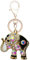 Elefanten-Schlüsselanhänger, kreativer Tier-Schlüsselanhänger, Glücks-Opal, Strass, für Damen und Mädchen, Auto-Anhänger, Schlüsselanhänger, Geldbörsen-Charm - Schwarz - Einheitsgröße