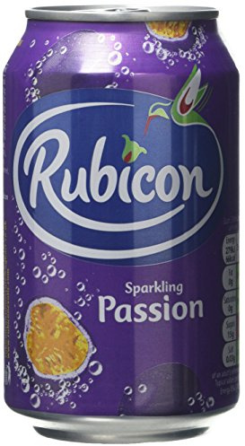 Rubicon Sparkling Passion Fruit Juice Drink 330 ml x 8 (Pack of 3, Total 24 Cans)
