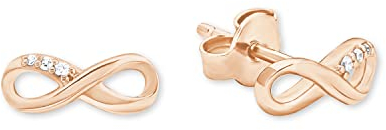 s. Oliver Ohrringe für Damen, Zirkonia / 925 Sterling Silber, Rosévergoldet