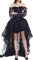 EUDOLAH Damen Schwarz Korsagen Gothic Taille Korset Lang Hauch Bluse Mini Korsett kurz Party Steampunk inkl. und Korsett Top (X-Large, 11708 Schwarz)