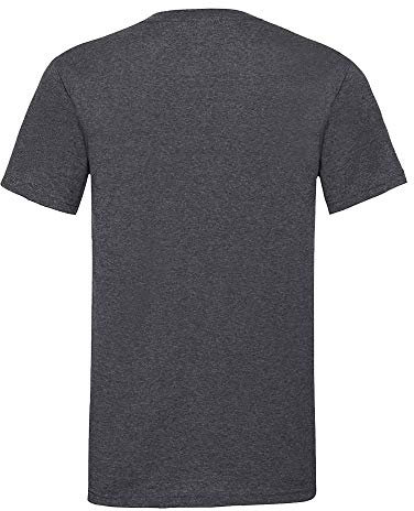 Fruit of the Loom Mens Valueweight V-Neck, Short Sleeve T-Shirt (XL) (Dark Heather)