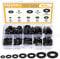 HSeaMall 500 STÜCKE Schwarz Nylon Isolierende Flache Scheibe Runde Distanzscheibe Washer Sortiment Kit für M2 M2.5 M3 M4 M5 M6 M8 M10 Schraube (500PCS Black Nylon Flat Washer)