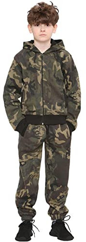A2Z 4 Kids Kinder Trainingsanzug Jungen Mädchen Designer Camouflage - T.S A2Z Camo Green 11-12