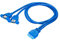 Akyga AK-CA-62 Câble adaptateur 2 ports USB A 3.0 vers USB 19 broches 65 cm