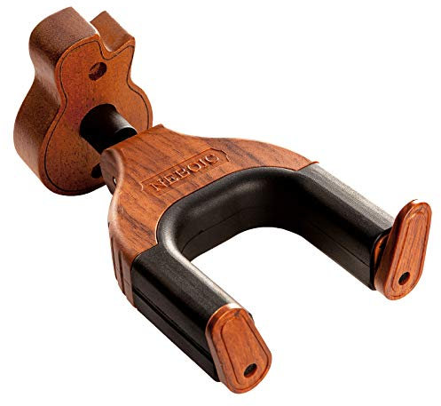 Neboic Guitar Wall Mount, Auto Lock Guitar Wall Hanger, Hard Wood Base Guitar Holder, Guitar Hook, Acoustic, Classical, Electric, Bass Guitar Stand, Guitar Accessories