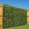CHRISTOW Expanding Artificial Trellis Fake Leaf Red Flower Hedge Garden Privacy Screening 1m x 2m (Pack of 4)