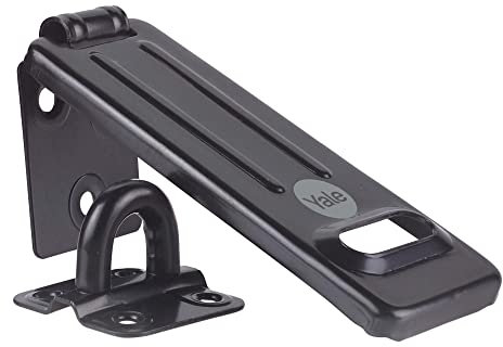 Yale - Y135B/120/BK- 120 mm Stahl Hasp - sichere Tore - Sicherheitsschuppen - hoher Schutz