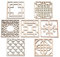 GORGECRAFT 14 Stück 7 Sets Holzschnitzerei Applikationen Schnitzen Aufkleber Eckhandwerk unlackiert Möbel Zuhause Fenster Dekoration Holz Schnitzerei für Kommode, Bett, Tür, Schrank, Decke, 6,3 x cm