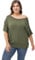 Van Der Rich ® - Oversize T-Shirt mit Fledermausärme - Damen(Khaki, XXL)