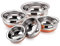 KSJONE Juego de 5 piezas de cocina india Handi - Fondo de cobre de 500 ml, 750 ml, 900 ml, 1400 ml, 1900 ml, acero inoxidable Biryani Punjabi para servir cocina, cuenco (5 piezas)
