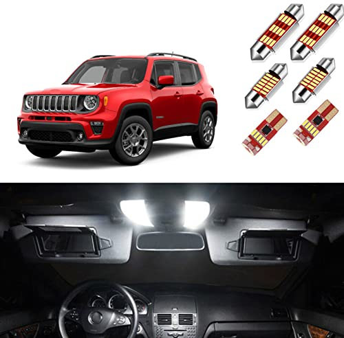 Kit luci interne a led per auto , lampada mappa cupola, per Jeep Renegade 2015 2017 2018 2019 2020 2021