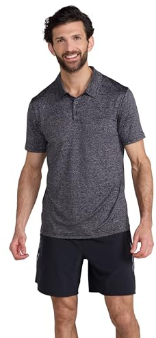 Mountain Warehouse Agra Striped Mens Polo Tshirt - UV Protection Tee, Sweat Wicking Top, Lightweight, Casual T-Shirt- for Spring Summer, Walking, Running & Sports