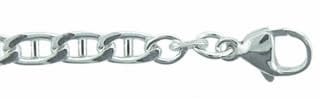 Damen 925 Silber Stegpanzer Armband 21 cm Ø 4,2 mm