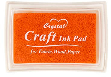 Ancwzoz Stempelkissen für Kinder Waschbar für Gummistempel Papier Scrapbooking, Orange