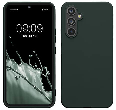 kwmobile Case Compatible with Samsung Galaxy A54 5G Case - Soft Slim Protective TPU Silicone Cover - Moss Green