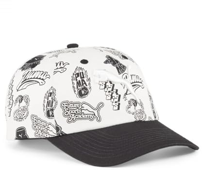 PUMA Unisex Kinder ESS Jr Cat Logo Cap, Alpine Snow-90ies AOP, Einheitsgröße EU