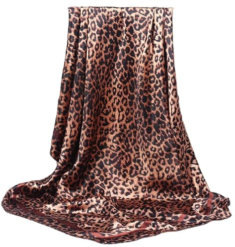 FAIRYGATE Seidentuch Damen Seidenschal Damen Kurz Elegante Haare Halstuch Damen Seide Elegant Satintuch Halstuch Seide Bandana Tuch Kopftücher Taschentuch Scarf Bandana DA2426