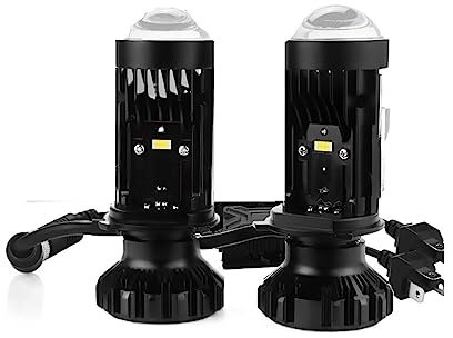 OSBELE T2 100W 20000LM H4 LED Lens Proiettore bi-LED Lampadine for fari a LED Canbus H4 9003 HB2 Lampade Auto Moto 12V 24V(T2 Right Hand Drive)