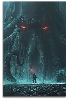 VZRSQZK Cthulhu Poster, dekoratives Gemälde, Leinwand, Wandposter und Kunstdruck, modernes Familienschlafzimmer-Dekor-Poster, 20 x 30 cm