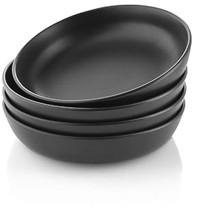 EVA SOLO | Nordische Küche | 4 tiefe Teller 19,8 cm | Spülmaschinenfest, gefriergeeignet, ofenfest, mikrowellenfest | Dänisches Design, Funktionalität, Qualität | 4er-Set