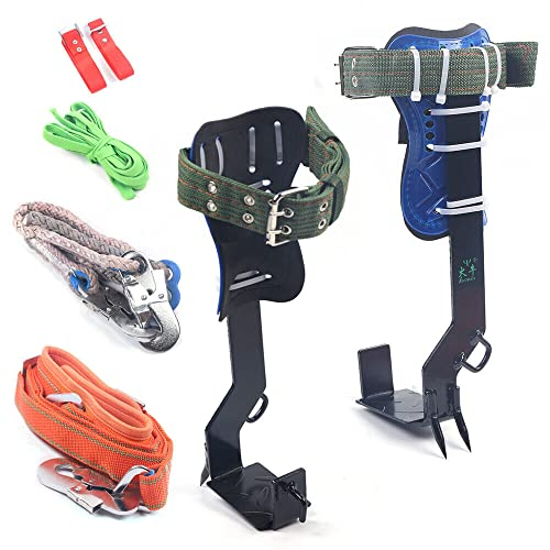 Forst - Set di ramponi per arrampicata sugli alberi, corda di sostegno, ramponi, picchi, 100 kg, per alpinismo, arrampicata sugli alberi