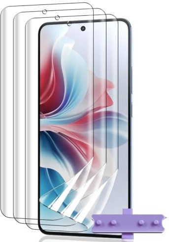 Teenrpov Protector de Pantalla y Lente de Cámara para OPPO Reno 11 - 3+1 Piezas TPU HD, Resistente a Arañazos