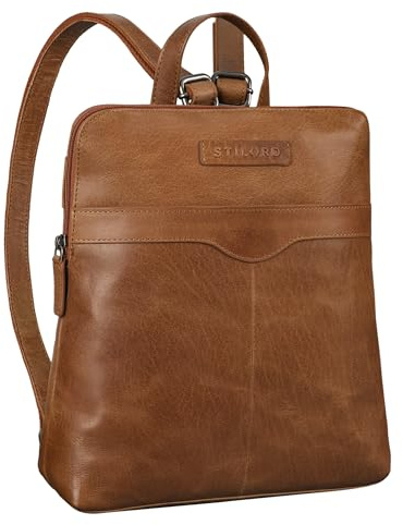 STILORD Heidi Eleganter Lederrucksack Damen Echtleder klein hell-braun wasserdicht und diebstahlsicher ideal als Rucksackhandtasche, Vintage Daypack und Retro Cityrucksack mittel-groß