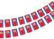 Pandiui23 Nordkoreanische Flagge, 40 Stück, Girlande 11,4 m, Flaggen, Nationalflagge, 14 x 21 cm, patriotisch, Party, Dekoration, Innen- und Außenbereich, rechteckig, Flagge
