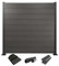 Woodstore24 WoodoZaun - WPC Sichtschutzzaun - Anthrazit - 185 cm x 180 cm - Gartenzaun Komplettset - inkl. Pfosten Anthrazit - 4x Zaun & 5x Pfosten