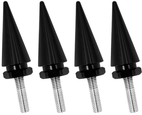 HDBUBALUS Motorrad-Verkleidungsschrauben, Windschutzscheiben-Zierschraube, Windschutzscheiben-Spike-Schrauben, passend für Harley Street Glide, Road Glide ab 2004, Schwarz