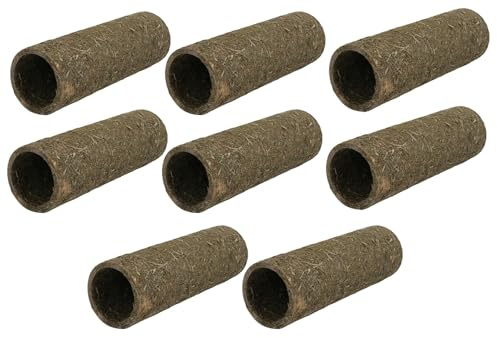 8PK Extra Small Pet Hamster Mouse Naturals Treat Hay 'n' Hide Meadow Tunnel