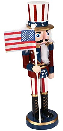 BCOATH 1pc Nutcracker Soldier Ornament Christmas Puppet Toy Nutcracker Figurines Santa Nutcracker Figures American Soldier Nutcracker Toys for Nutcracker Ornament Paint