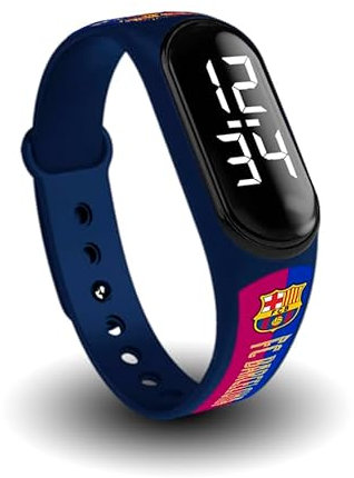 FIT & FUN Digitale Uhr mit Armband, lizenziert @FC Barcelona, wasserdicht, Sportuhr mit Kalenderfunktionen, offizielles Produkt @FC Barcelona