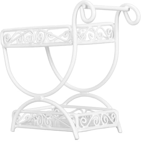1: 12 Miniature Garden Cart Exquisite Details Metal Dollhouse Flower Cart Ornaments Accessory (A)